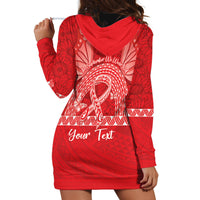 Personalised In September We Wear Red Hoodie Dress Polynesia Blood Cancer Awareness LT14 - Polynesian Pride