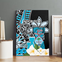 Personalised Guam Liberation Day Canvas Wall Art Chamorro Latte Stone With Guasali Flowers