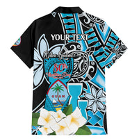 Personalised Guam Liberation Day Family Matching Mermaid Dress and Hawaiian Shirt 80th Anniversary Chamorro Latte Stone With Guasali Flowers LT14 - Polynesian Pride