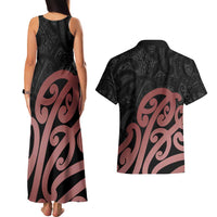 New Zealand Mangopare Tamanako Couples Matching Tank Maxi Dress and Hawaiian Shirt Aotearoa Maori LT14 - Polynesian Pride