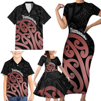 New Zealand Mangopare Tamanako Family Matching Short Sleeve Bodycon Dress and Hawaiian Shirt Aotearoa Maori LT14 - Polynesian Pride