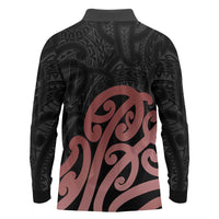 New Zealand Mangopare Tamanako Long Sleeve Polo Shirt Aotearoa Maori LT14 - Polynesian Pride