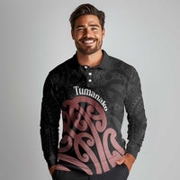 New Zealand Mangopare Tamanako Long Sleeve Polo Shirt Aotearoa Maori LT14 - Polynesian Pride