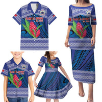 Custom Samoa Rugby Family Matching Puletasi and Hawaiian Shirt 2024 Go Champions Samoan Gingers LT14 - Polynesian Pride
