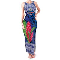 Custom Samoa Rugby Family Matching Tank Maxi Dress and Hawaiian Shirt 2024 Go Champions Samoan Gingers LT14 Mom's Dress Blue - Polynesian Pride