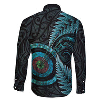 New Zealand Archery Family Matching Off Shoulder Short Dress and Hawaiian Shirt Aotearoa Silver Fern Maori LT14 - Polynesian Pride