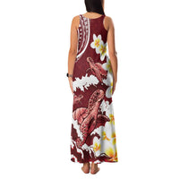 Blood Gold Polynesia Family Matching Tank Maxi Dress and Hawaiian Shirt Polynesian Frangipani With Sea Turtles LT14 - Polynesian Pride