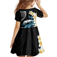 Black Polynesia Family Matching Puletasi and Hawaiian Shirt Polynesian Frangipani With Sea Turtles LT14 - Polynesian Pride
