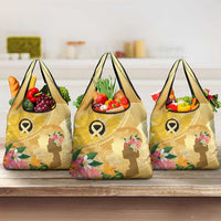 Polynesia Childhood Cancer Awareness Grocery Bag Be Bold Go Gold Polynesian Art