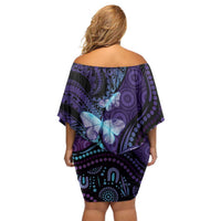 You Matter Suicide Prevention Awareness Family Matching Off Shoulder Short Dress and Hawaiian Shirt Butterfly Aboriginal Mix Polynesian Pattern LT14 - Polynesian Pride