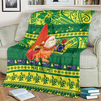 Cook Islands Christmas Blanket Surfing Santa Mere Kiritimiti LT14 - Polynesian Pride