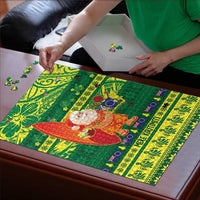 Cook Islands Christmas Puzzle Surfing Santa Mere Kiritimiti LT14 - Polynesian Pride