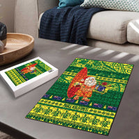 Cook Islands Christmas Puzzle Surfing Santa Mere Kiritimiti LT14 - Polynesian Pride