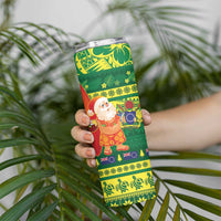 Cook Islands Christmas Skinny Tumbler Surfing Santa Mere Kiritimiti LT14 - Polynesian Pride