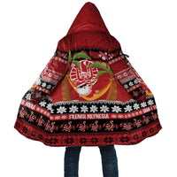 French Polynesia Christmas Cloak Tiare Chilling Santa Oaoa I teie Noera - Polynesian Pride