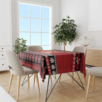 French Polynesia Christmas Tablecloth Tiare Chilling Santa Oaoa I teie Noera - Polynesian Pride