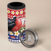 Kiribati Christmas 4 in 1 Can Cooler Tumbler Frigatebird Santa Tekeraoi n te Kiritimati LT14 - Polynesian Pride