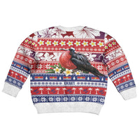Kiribati Christmas Kid Ugly Christmas Sweater Frigatebird Santa Tekeraoi n te Kiritimati LT14 - Polynesian Pride