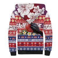 Kiribati Christmas Sherpa Hoodie Frigatebird Santa Tekeraoi n te Kiritimati LT14 - Polynesian Pride