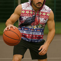 Kiribati Christmas Sleeveless Zip Hoodie Frigatebird Santa Tekeraoi n te Kiritimati LT14 - Polynesian Pride