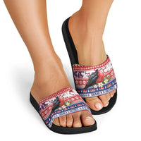 Kiribati Christmas Slide Sandals Frigatebird Santa Tekeraoi n te Kiritimati - Polynesian Pride