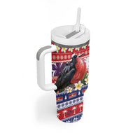Kiribati Christmas Tumbler With Handle Frigatebird Santa Tekeraoi n te Kiritimati LT14 - Polynesian Pride