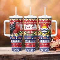 Kiribati Christmas Tumbler With Handle Frigatebird Santa Tekeraoi n te Kiritimati LT14 - Polynesian Pride