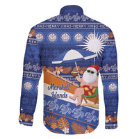 Marshall Islands Christmas Family Matching Mermaid Dress and Hawaiian Shirt Beachy Santa Monono ilo raaneoan Nejin LT14 - Polynesian Pride