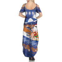 Marshall Islands Christmas Family Matching Summer Maxi Dress and Hawaiian Shirt Beachy Santa Monono ilo raaneoan Nejin LT14 - Polynesian Pride