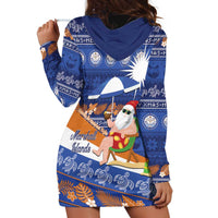 Marshall Islands Christmas Hoodie Dress Beachy Santa Monono ilo raaneoan Nejin LT14 - Polynesian Pride