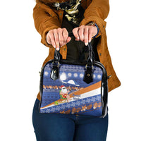 Marshall Islands Christmas Shoulder Handbag Beachy Santa Monono ilo raaneoan Nejin - Polynesian Pride