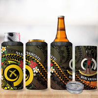 Vanuatu Christmas 4 in 1 Can Cooler Tumbler Vanuatuan Pig Tusk - Meri Krismas! LT14 - Polynesian Pride