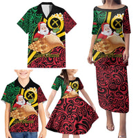 Vanuatu Christmas Family Matching Puletasi and Hawaiian Shirt Vanuatuan Conch Shell - Meri Krismas! LT14 - Polynesian Pride