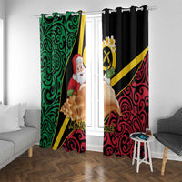 Vanuatu Christmas Window Curtain Vanuatuan Conch Shell - Meri Krismas!