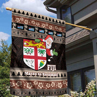 Fiji Christmas Garden Flag Fijian Masi Marau na Kerisimasi! - Brown LT14 - Polynesian Pride