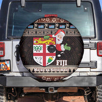 Fiji Christmas Spare Tire Cover Fijian Masi Marau na Kerisimasi! - Brown LT14 Brown - Polynesian Pride