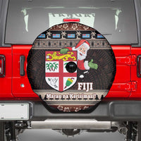 Fiji Christmas Spare Tire Cover Fijian Masi Marau na Kerisimasi! - Brown LT14 - Polynesian Pride