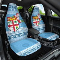 Fiji Christmas Car Seat Cover Fijian Masi Marau na Kerisimasi! - Blue LT14 One Size Blue - Polynesian Pride