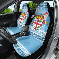 Fiji Christmas Car Seat Cover Fijian Masi Marau na Kerisimasi! - Blue LT14 - Polynesian Pride