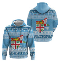 Fiji Christmas Hoodie Fijian Masi Marau na Kerisimasi! - Blue LT14 - Polynesian Pride