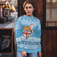Fiji Christmas Ugly Christmas Sweater Fijian Masi Marau na Kerisimasi! - Blue LT14 - Polynesian Pride