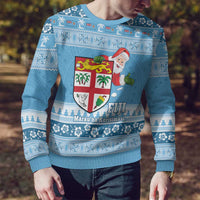 Fiji Christmas Ugly Christmas Sweater Fijian Masi Marau na Kerisimasi! - Blue LT14 - Polynesian Pride