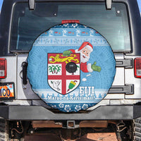 Fiji Christmas Spare Tire Cover Fijian Masi Marau na Kerisimasi! - Blue LT14 Blue - Polynesian Pride