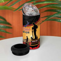 New Zealand Anzac 4 in 1 Can Cooler Tumbler Maori Camouflage Mix Poppies We Will Remember Them LT14 - Polynesian Pride