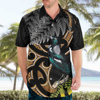 Aotearoa Kowhai Tui Bird Hawaiian Shirt Maori Ngaru With Silver Fern LT14 - Polynesian Pride