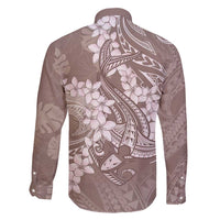 Polynesia Hammerhead Shark Tattoo With Plumeria Lei Family Matching Off Shoulder Short Dress and Hawaiian Shirt LT14 - Polynesian Pride