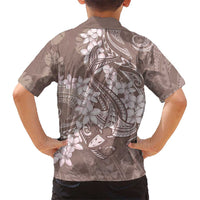 Polynesia Hammerhead Shark Tattoo With Plumeria Lei Hawaiian Shirt