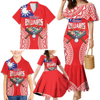 Personalised Taiwan Billiards Family Matching Mermaid Dress and Hawaiian Shirt Eight-ball Pool Polynesia Tattoo LT14 - Polynesian Pride