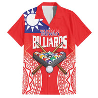 Personalised Taiwan Billiards Family Matching Off Shoulder Short Dress and Hawaiian Shirt Eight-ball Pool Polynesia Tattoo LT14 Dad's Shirt - Short Sleeve Red - Polynesian Pride