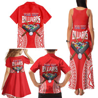 Personalised Taiwan Billiards Family Matching Tank Maxi Dress and Hawaiian Shirt Eight-ball Pool Polynesia Tattoo LT14 - Polynesian Pride